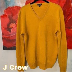 J Crew 100% cashmere yellow sweater top
